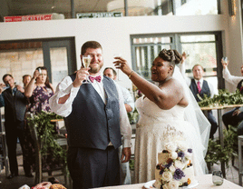 Welcome toast with bride and groom as first dance alternative