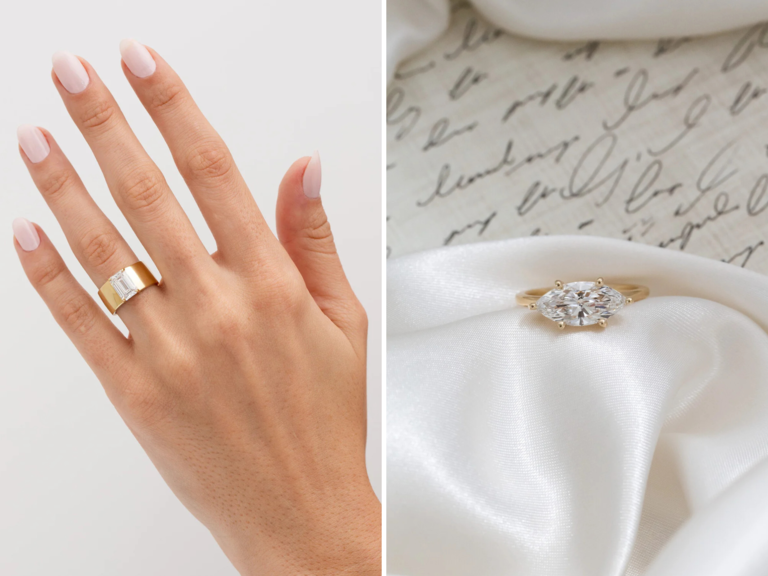Two diamond solitaire engagement rings