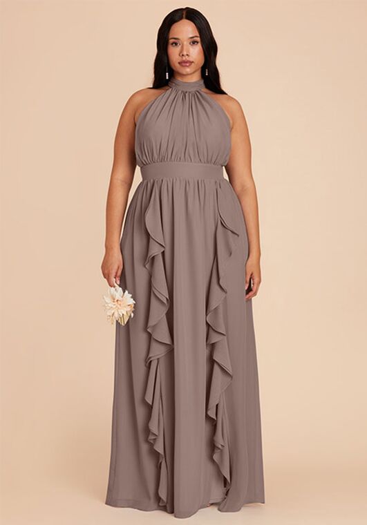 Birdy Grey Joyce Chiffon Dress in Toffee Bridesmaid Dress | The Knot