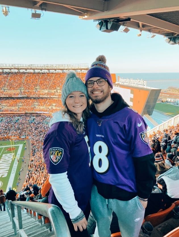 Anthony's Christmas present to a Ravens game.
