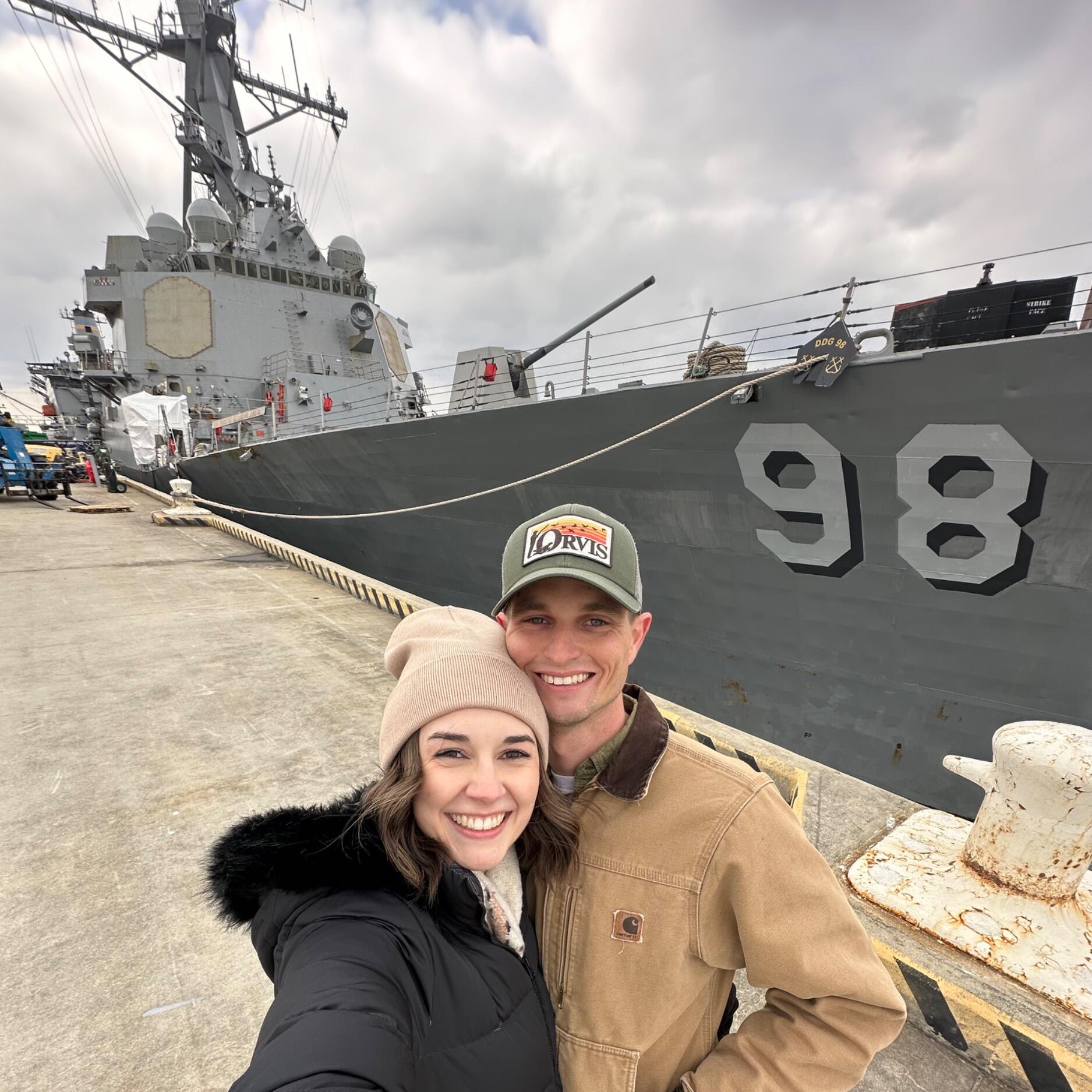 Getting a private tour of the ship he called home for the first portion of his Navy Career.