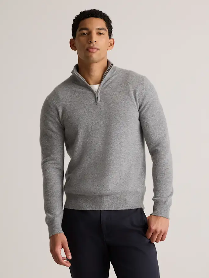 Quince cashmere quarter zip