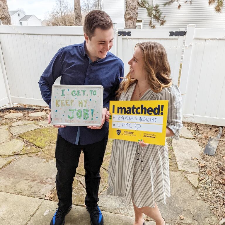 Match Day! Jess matched to her #1 choice of residency, UPMC. Alex was thrilled that Jess would be coming home to Pittsburgh, but also that he was able to keep his job.