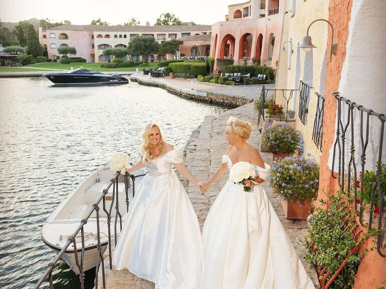 Rebel Wilson and Ramona Agruma on their wedding day