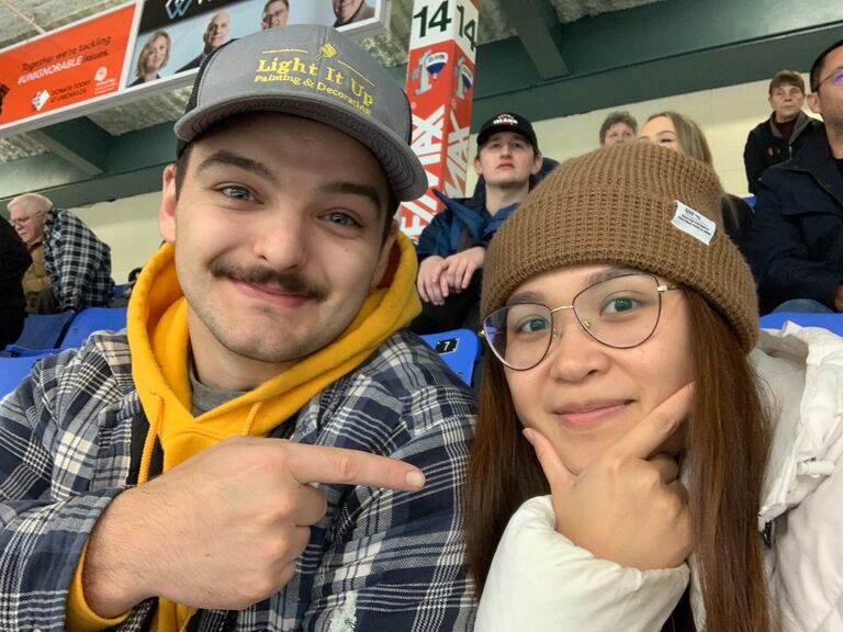 First hockey game together - Go Clippers Go! (They won)