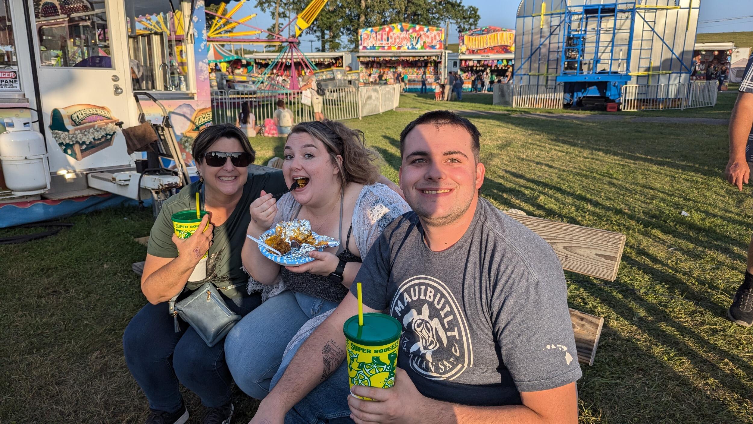 Exploring the area at a local town fair and some delicious food! 