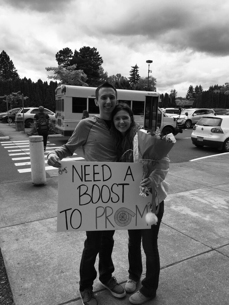 Between the last picture and this picture, pictures were very few and far between due to Nick going to Sacramento for trade school for two and a half years! This stretch of not seeing each other during long distance for CheyAnn and Nick had been the longest yet at 5 months! He surprised her for prom!