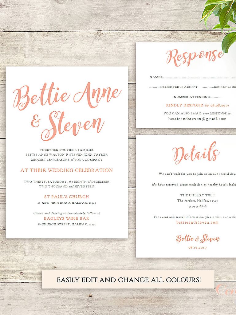 wedding invitation format