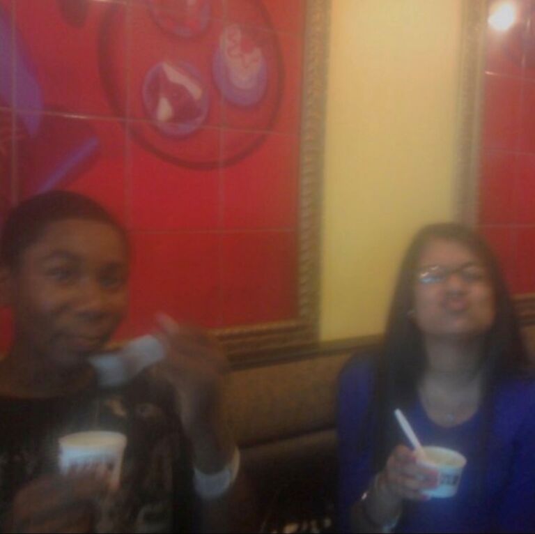 Our recently discovered first picture together! The good old disposable camera days. Little did we know how much we would cherish this today.