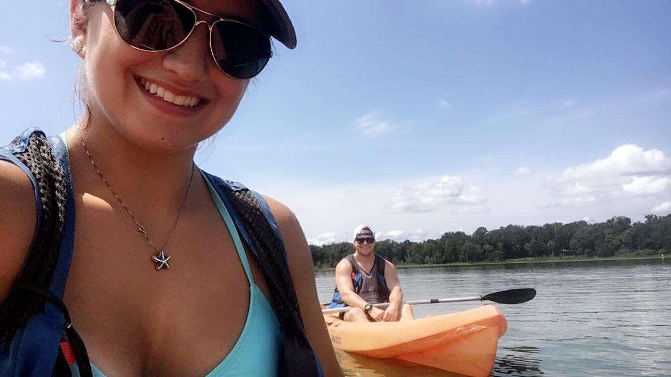 First weekend Nick came down to Gainesville to visit Marisa during her senior year. They went kayaking on UF's Lake Wauburg!