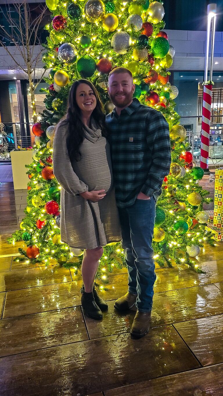 It was important to the two that they were married before their son arrived. 