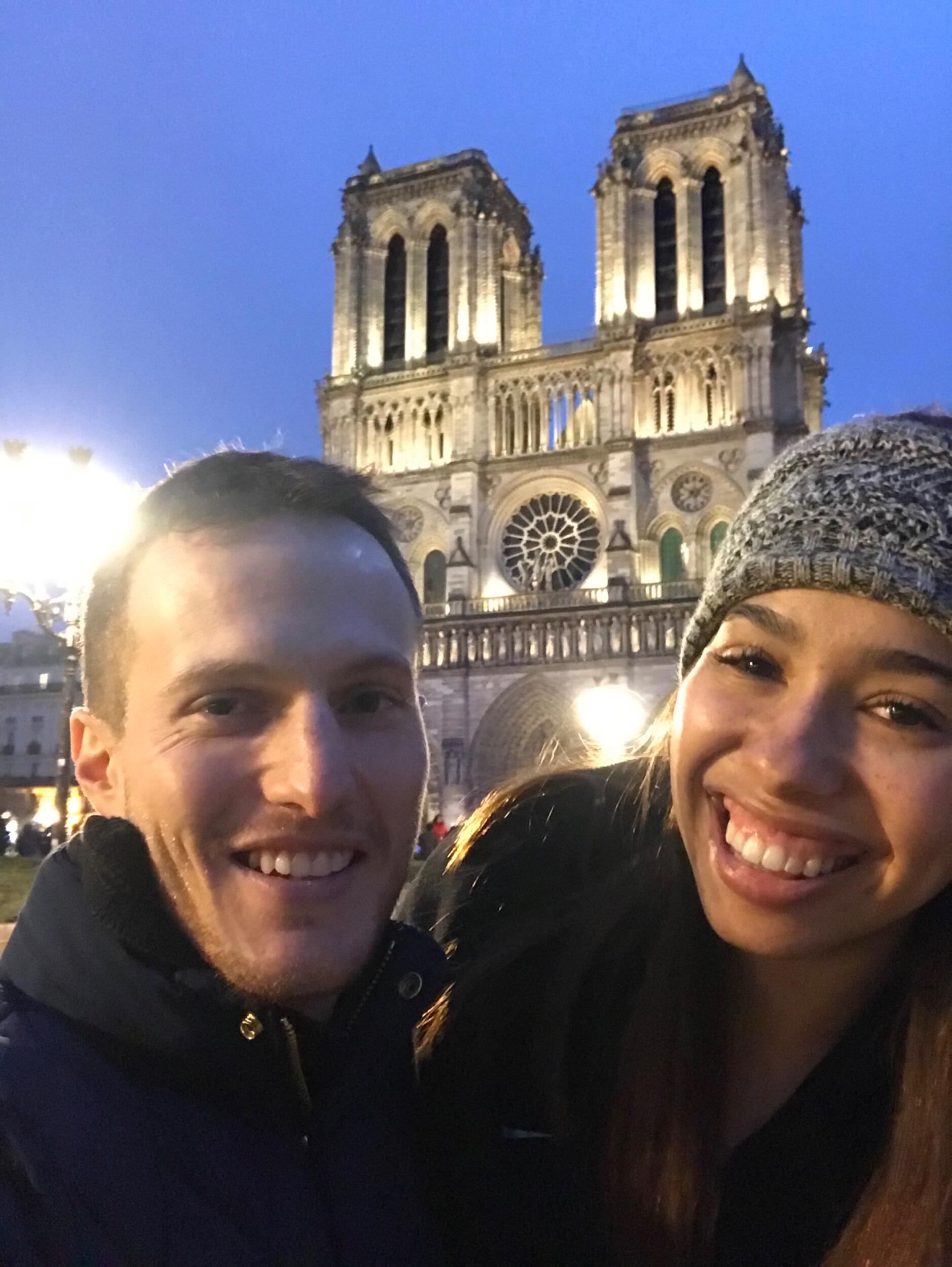 Travelled the world together (seen here on their first international trip to Paris, France)