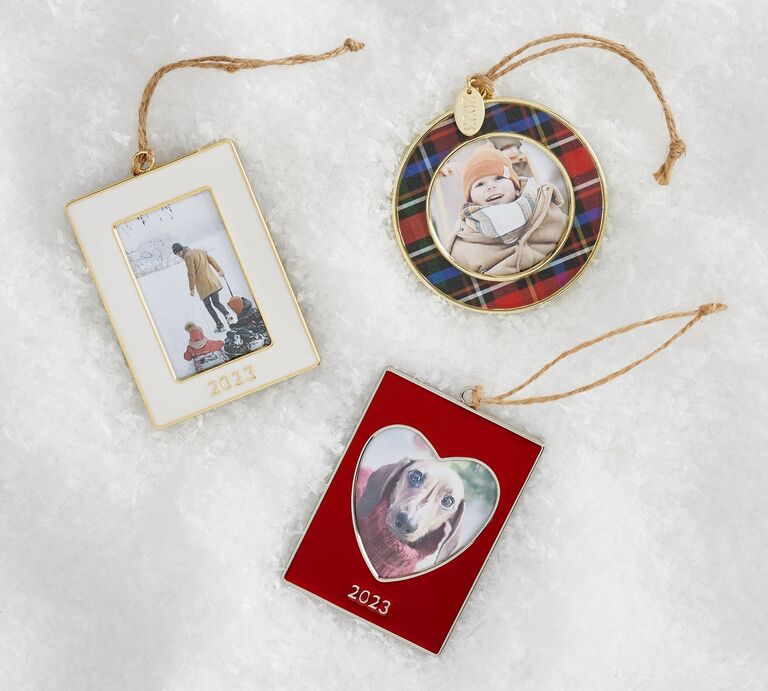 enameled picture frame ornaments