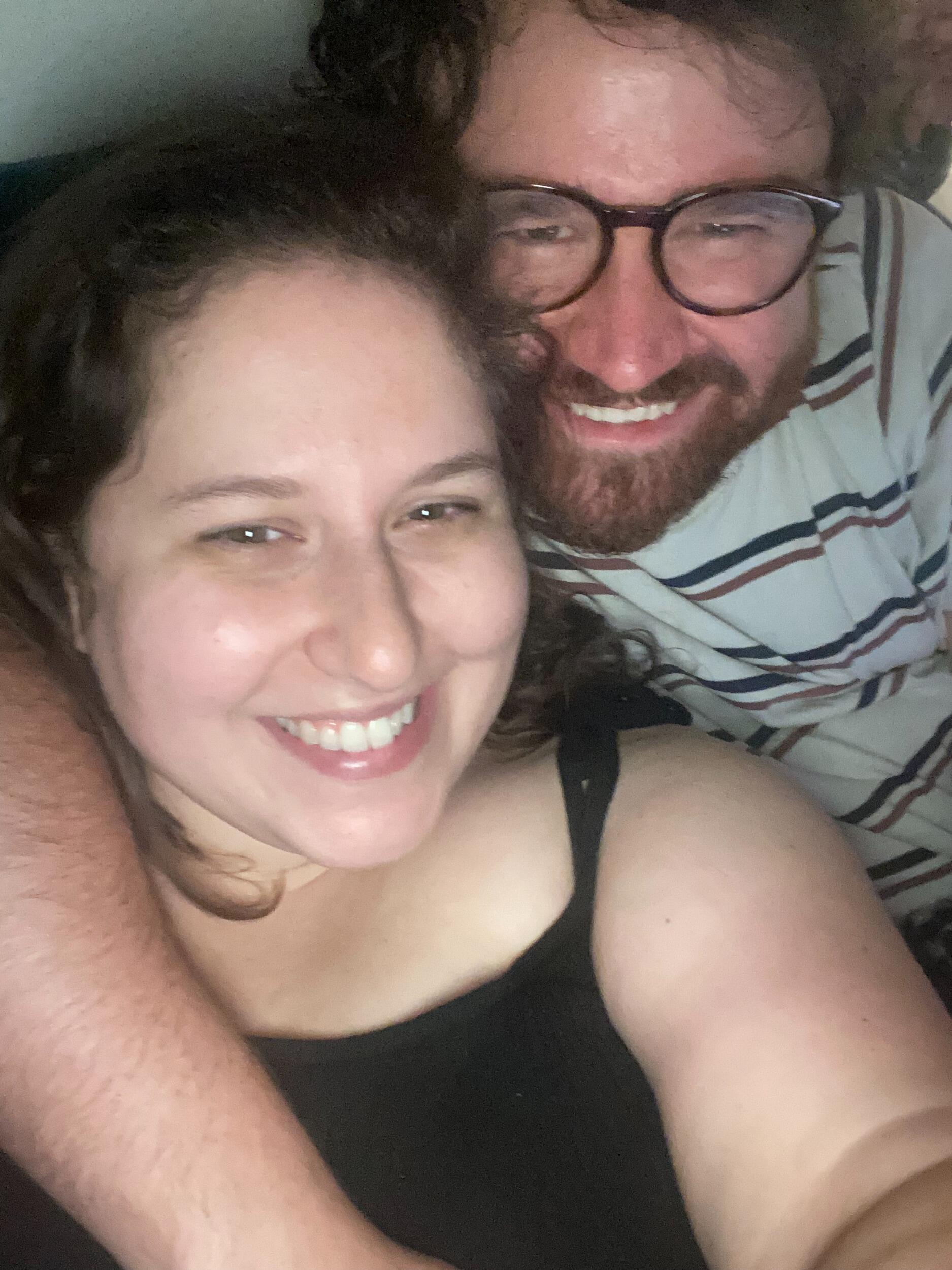 Doing what they do best -- watching movies together on the couch!