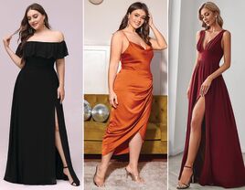 Three Amazon bridesmaid dresses