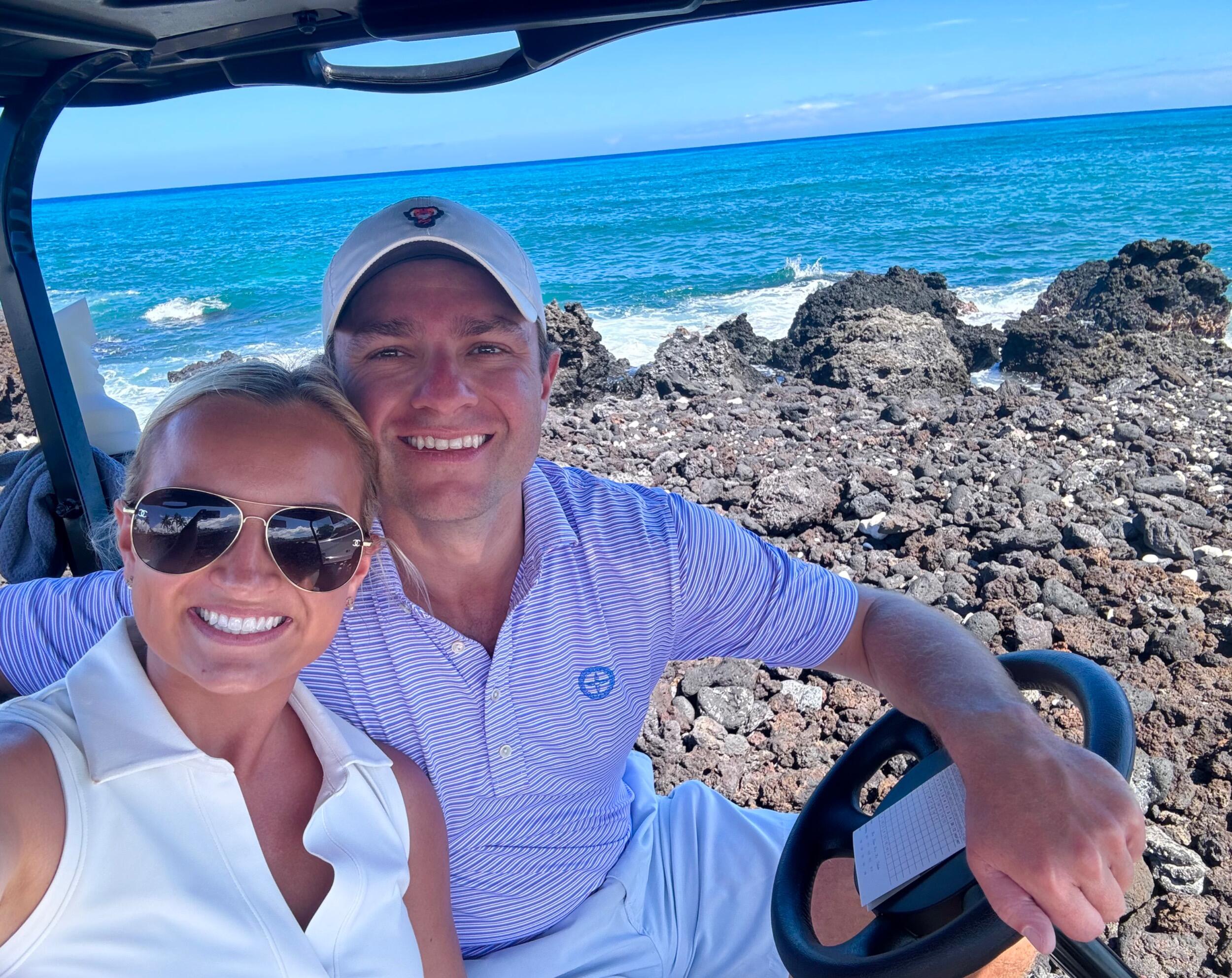 Ryan’s passions for golf continues..he was eager to teach Sarah. He bought her first set of clubs, and instantly, she fell in love with the sport. We both love being outside and soaking up the sun. Each season, Sarah hopes to get a little better :) 