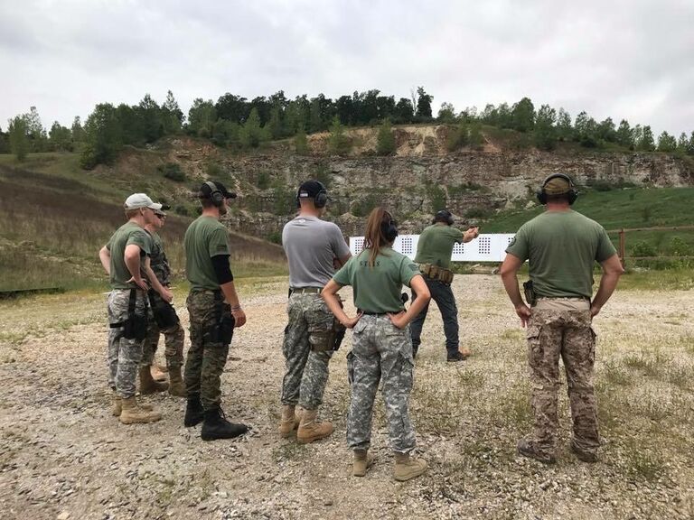 Colton and Megan first met through St. Louis Military Officer Support Foundation (SLMOSF), now known as Patriot Training Foundation (PTF), a nonprofit organization that provides training and preparation for military candidates without cost.