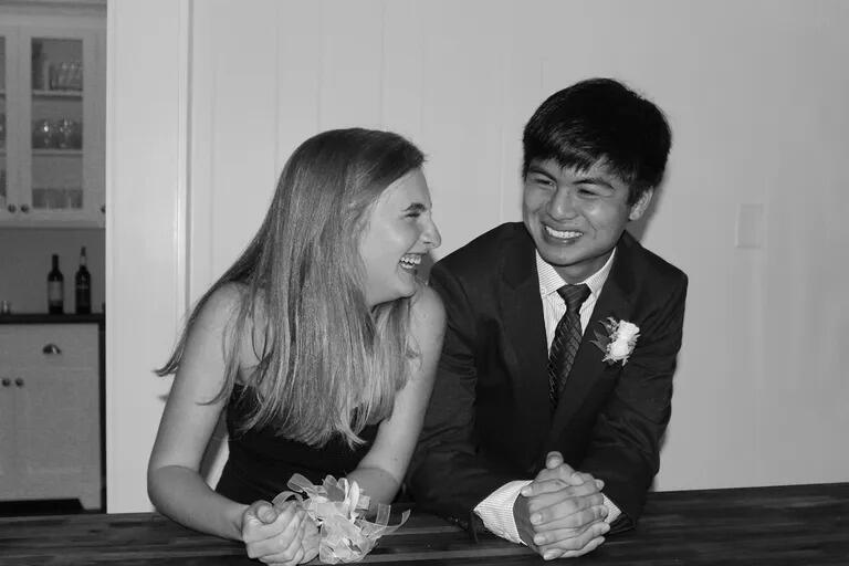 . . . going to our last dance as seniors in high school. 