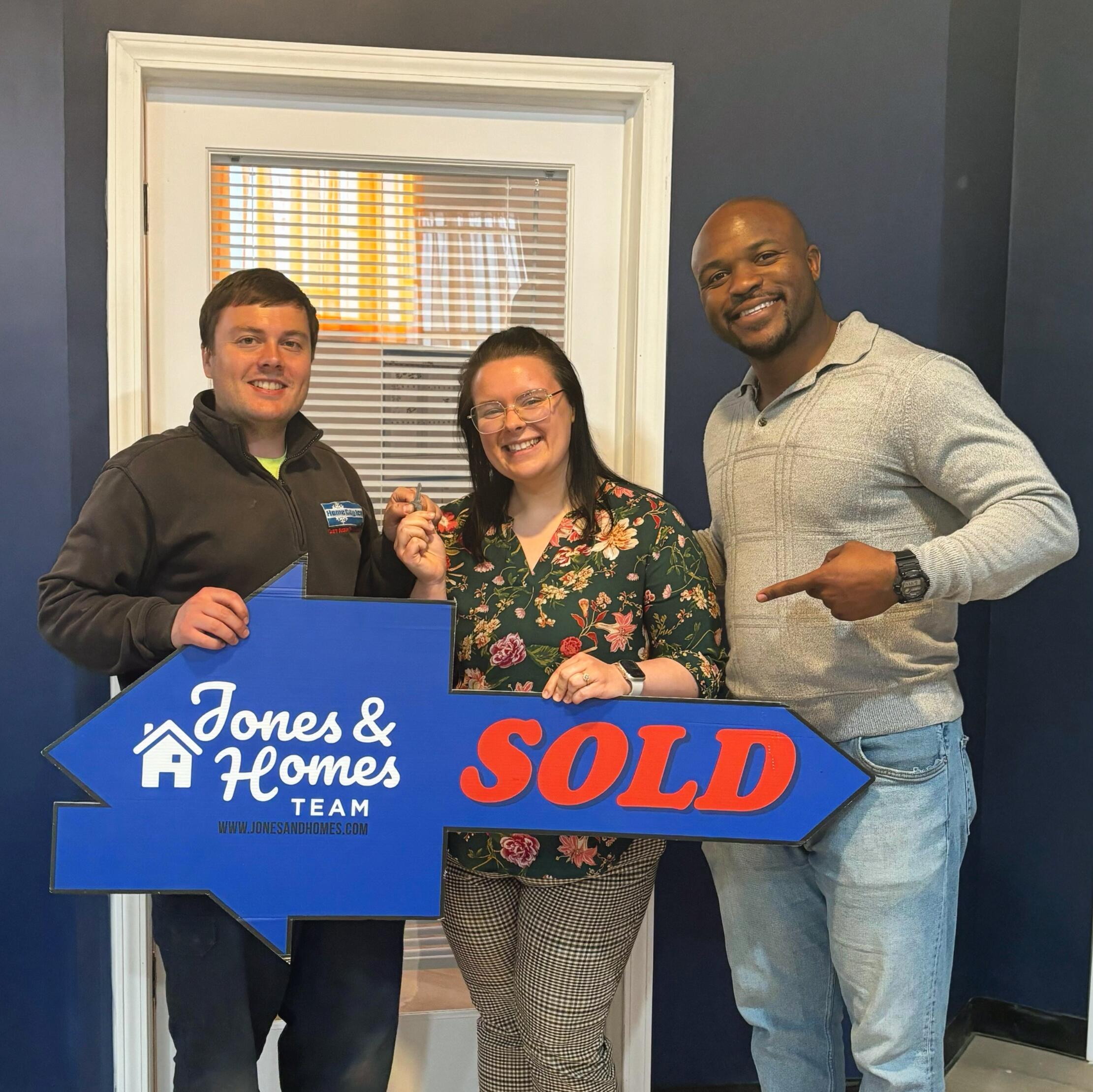The day we closed on our first home in Leavenworth, KS with Jones and Homes Real estate.
