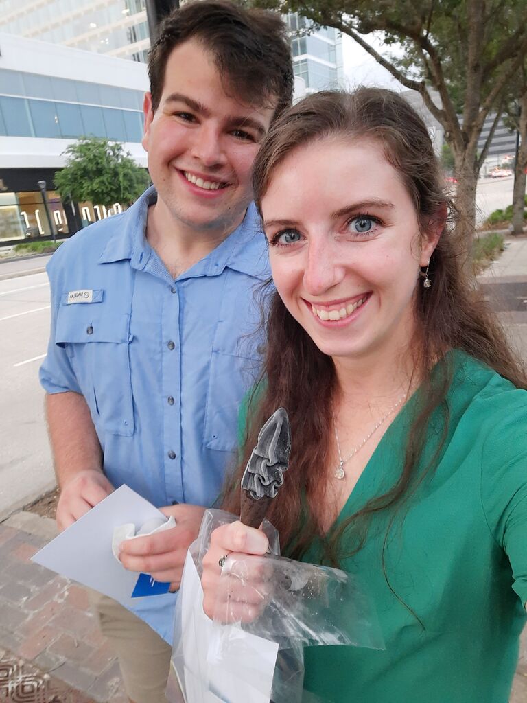 Our best photo from that day. If you knew how many photos there are of us with food, you wouldn't be surprised.