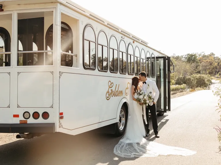 Golden State Trolley Co. wedding transportation in Livermore, California