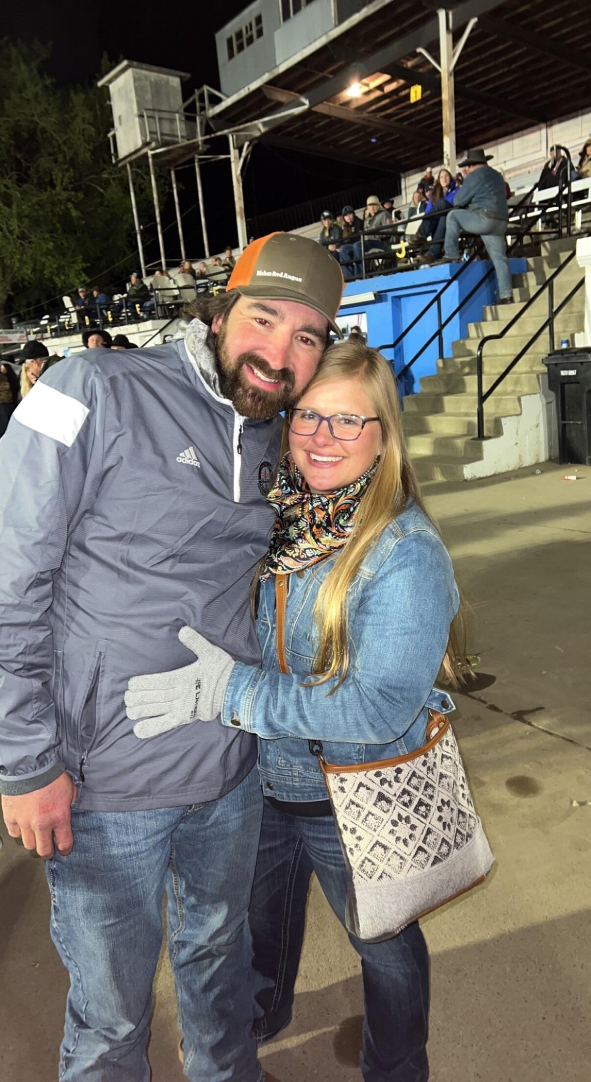 Max drove the 900 plus miles after AI'ing cattle at home to meet at the Miles City Bucking Horse Sale, it becomes a tradition. While walking the streets Max would be the first to tell Karissa that he loved her. 