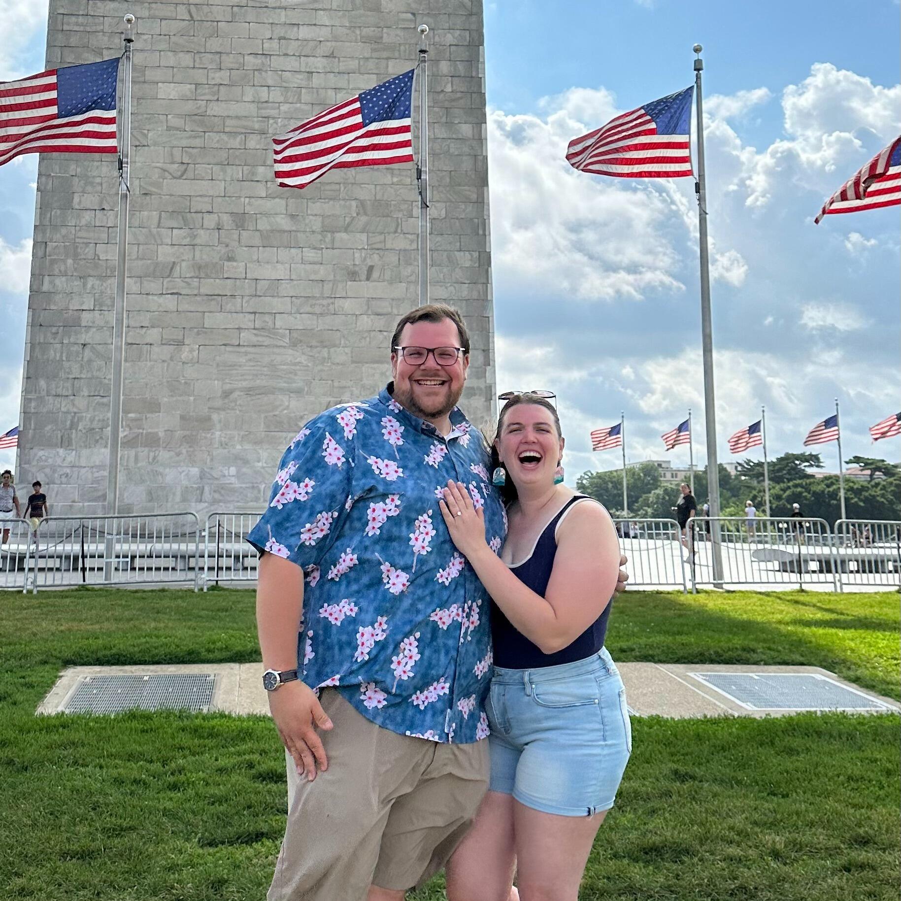 We get engaged in DC, after Chris surprises Maggie at the National Mall! Read more and get all the details in our proposal section!