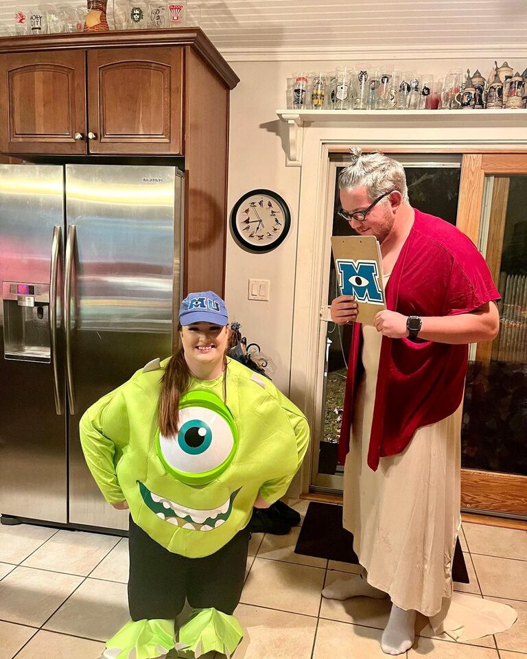 Halloween 2022, Mike and Roz from Monsters Inc!