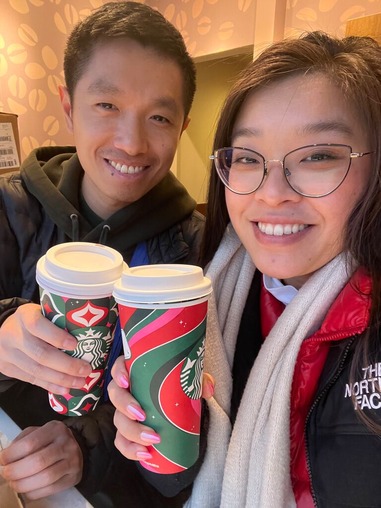 Cheers to our wedding year! Can't wait to celebrate with everyone!