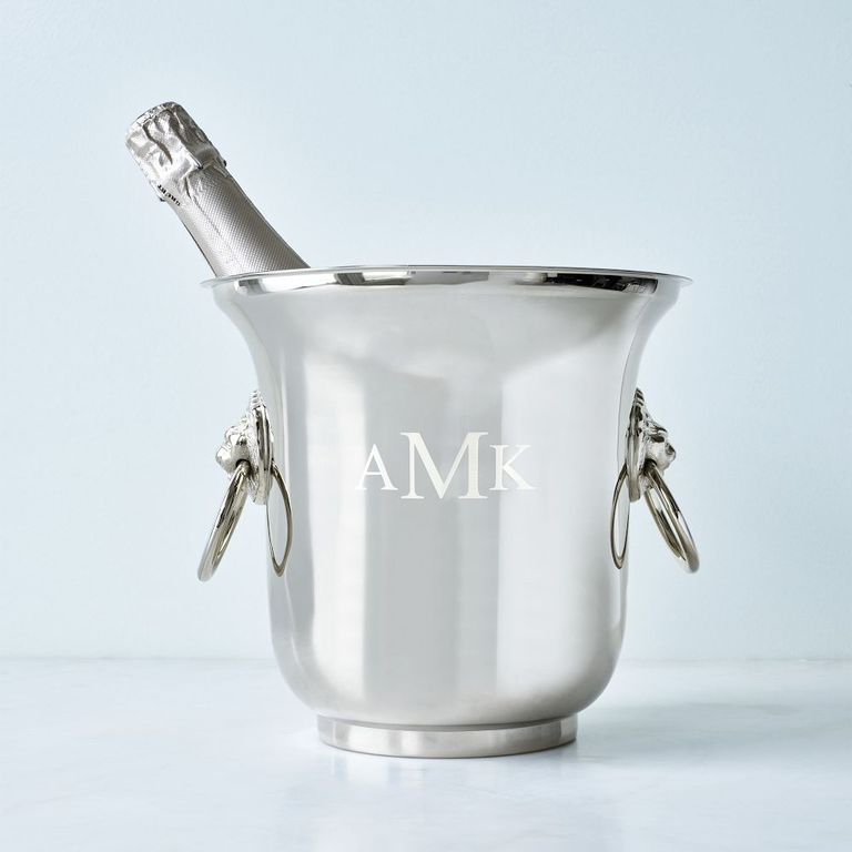 Monogrammed ice bucket