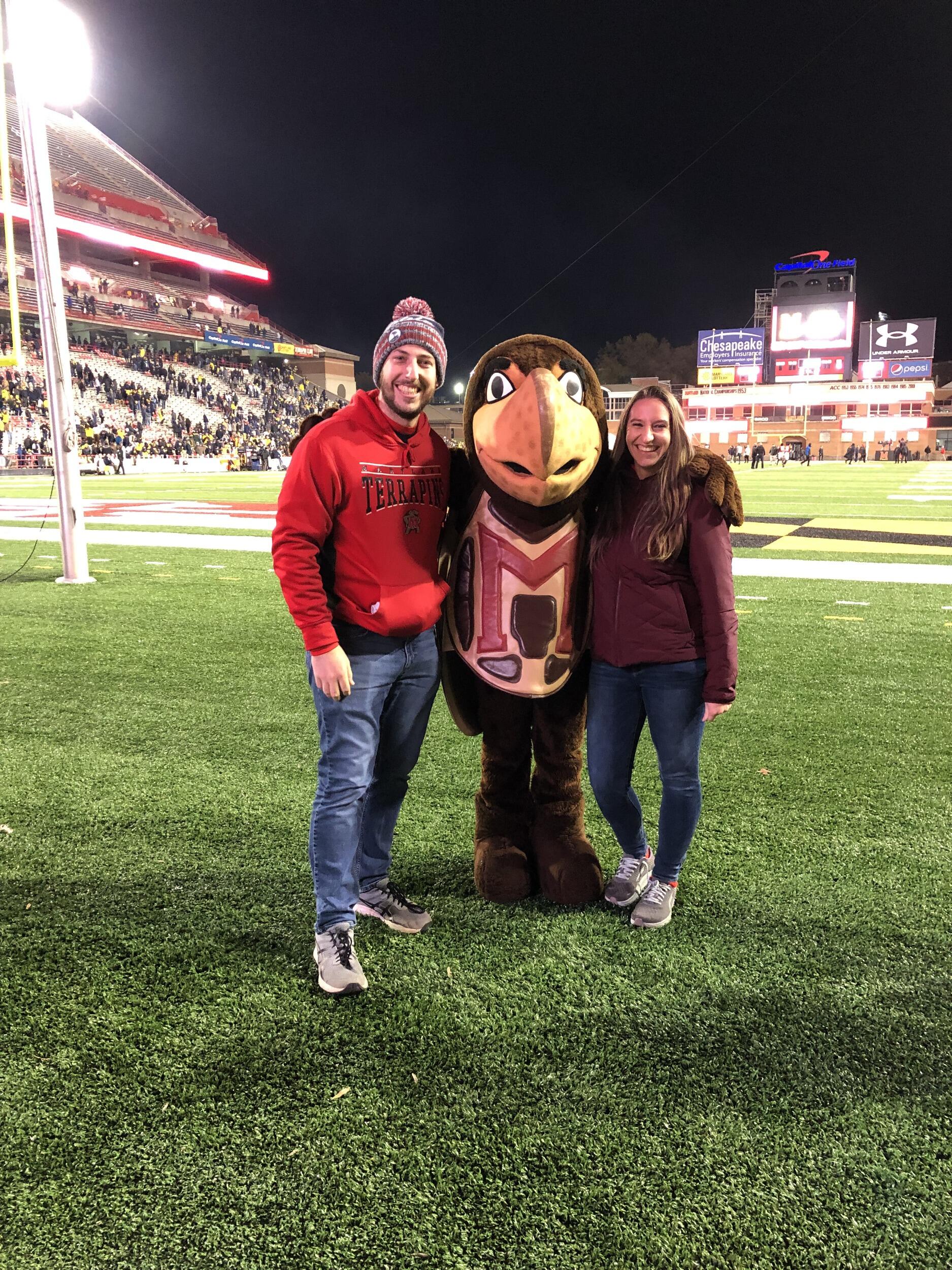 Michigan vs Maryland Football game, Chandler got special tickets to watch with Madeleine on the sideline and go on the field after the game