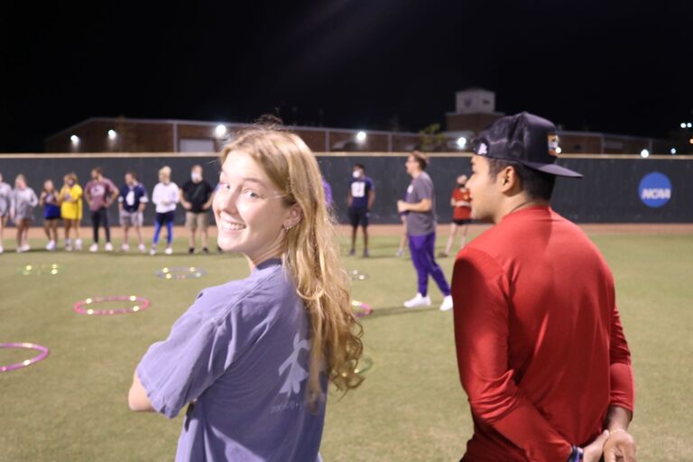 The first day Anthony spotted Madeleine was during a Fellowship of Christian Athletes (FCA) meeting at UMHB. From this day forward he knew she was the one :)