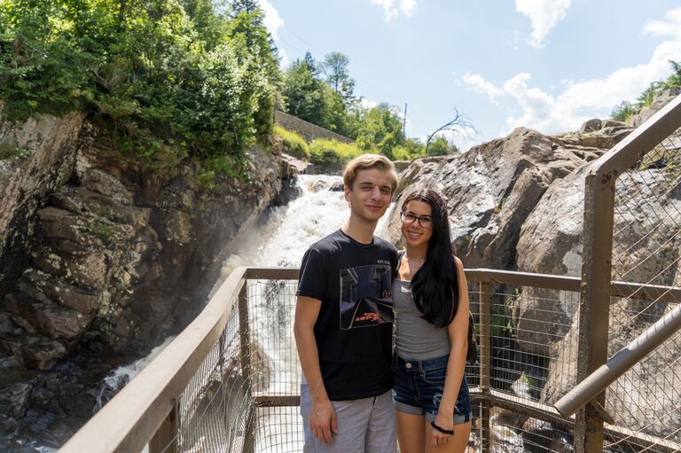 High Falls Gorge in Upstate New York. 