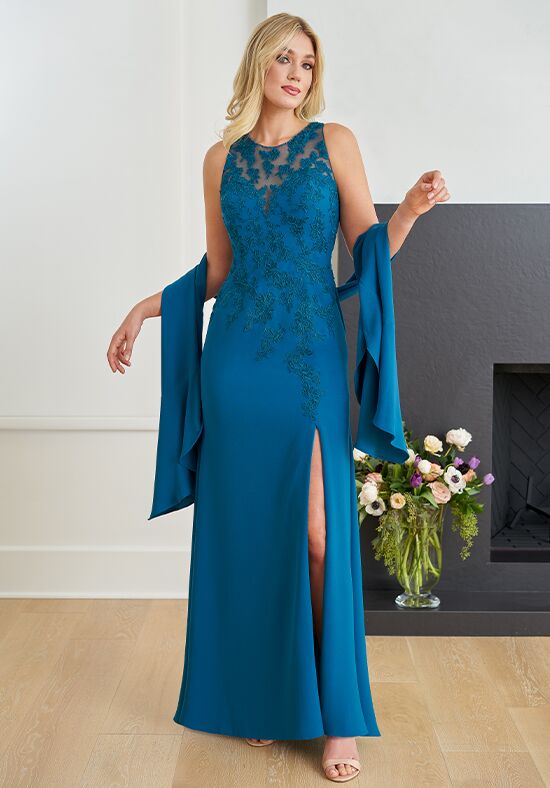 Turquoise blue mother of the bride dress sale