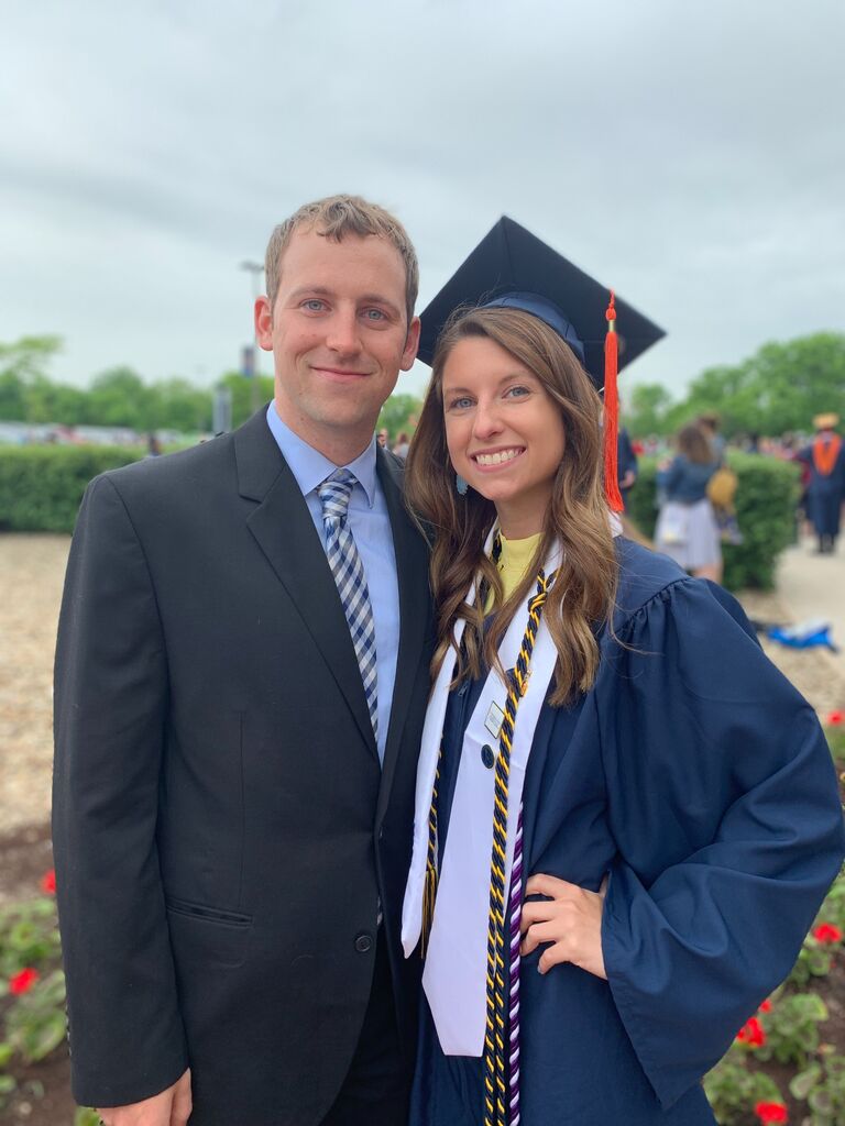 Tay graduated from WVU & was ready to move back to MD & be with Mike!