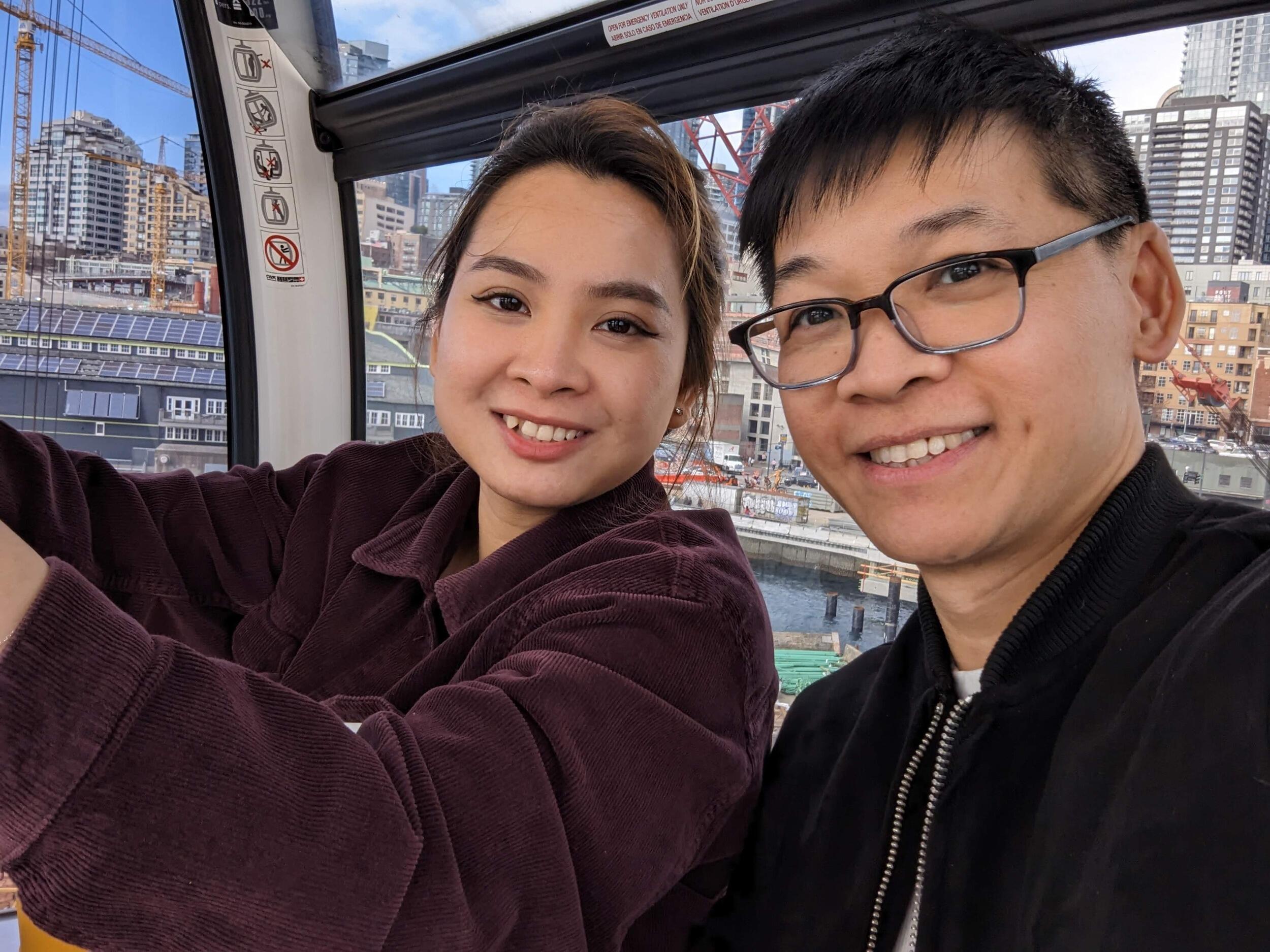 Our first trip to Seattle together and on The Seattle Great Wheel.