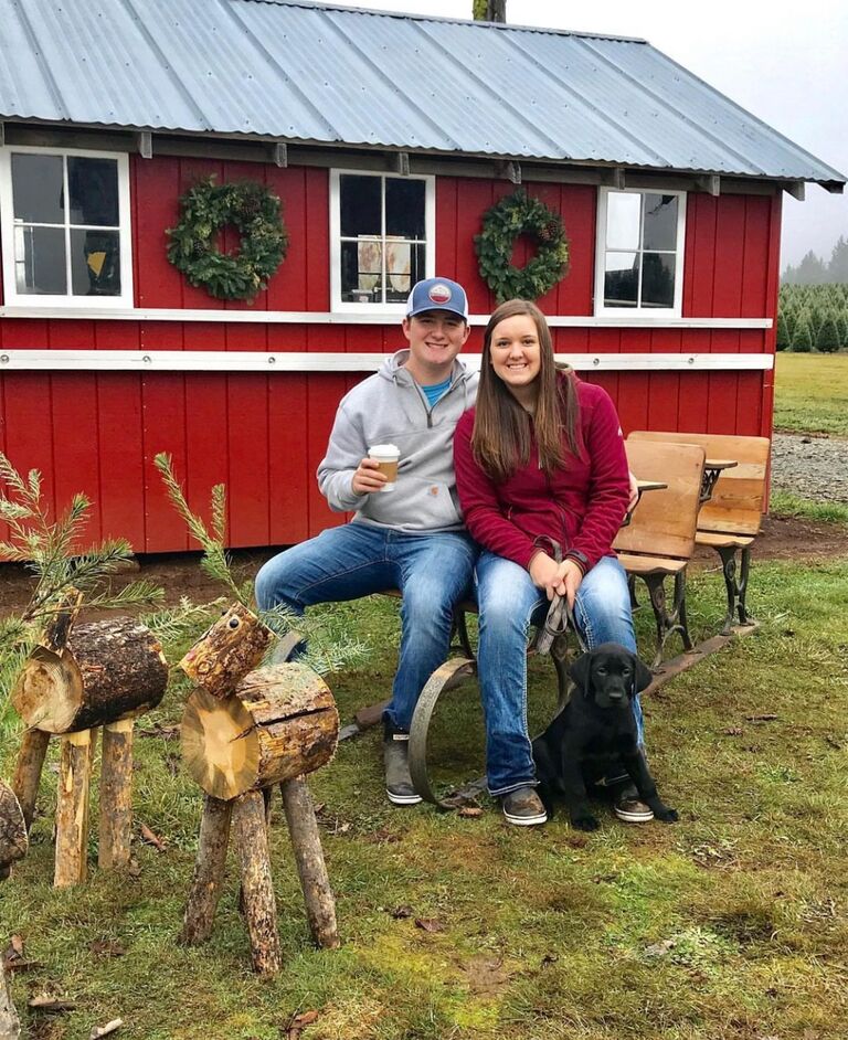 First Christmas together, with our boy Fleck