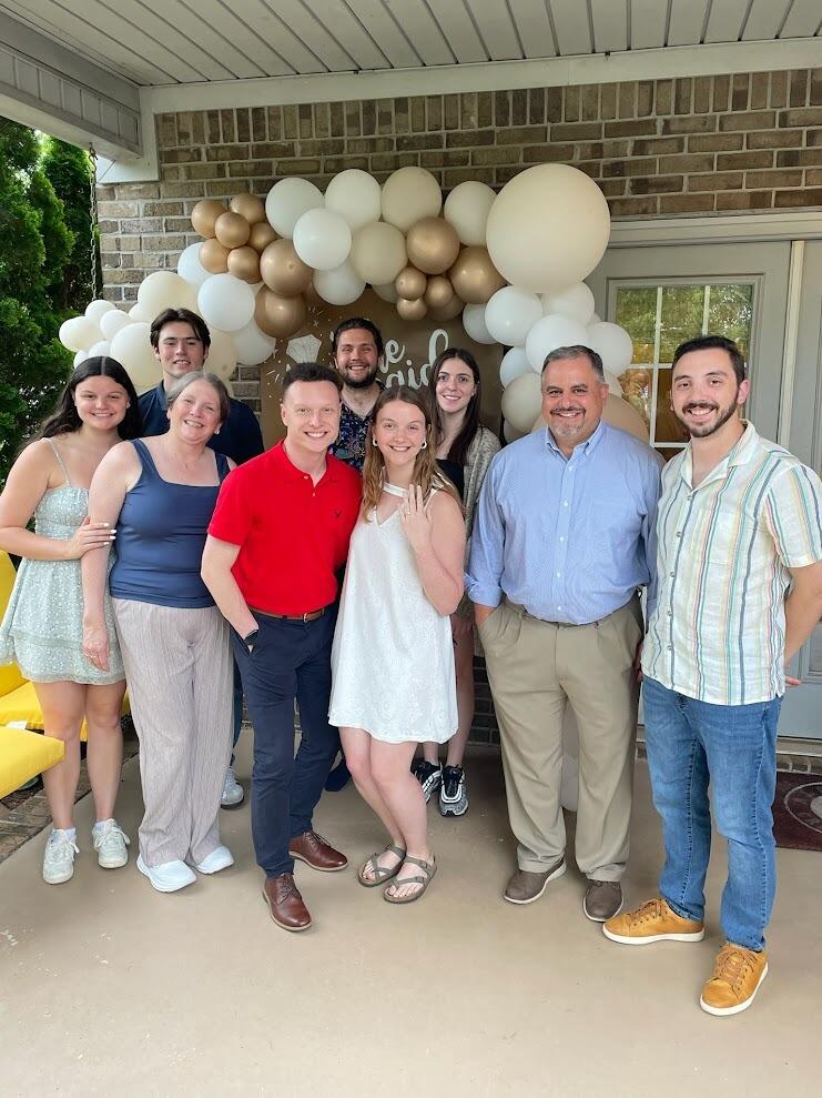 ...a hometown engagement celebration for the two hosted by Meredith's family with the help of her friends!
