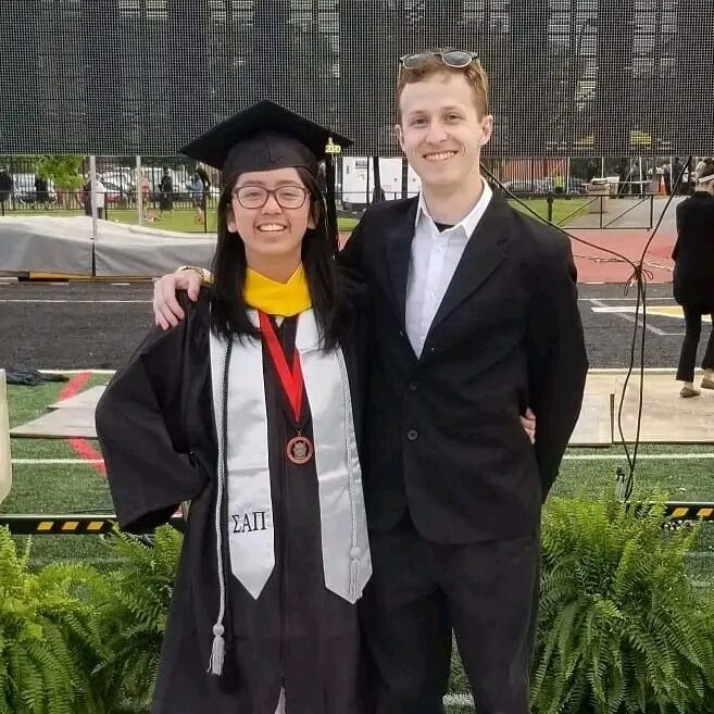 J&N graduated with their Bachelor's degrees one semester apart but both walked in the Spring of 2021.