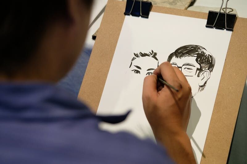 Oscar party idea - caricaturist