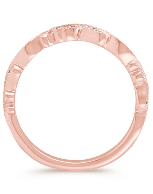  Shane  Co  Vintage Diamond Wedding  Band in 14k Rose  Gold  