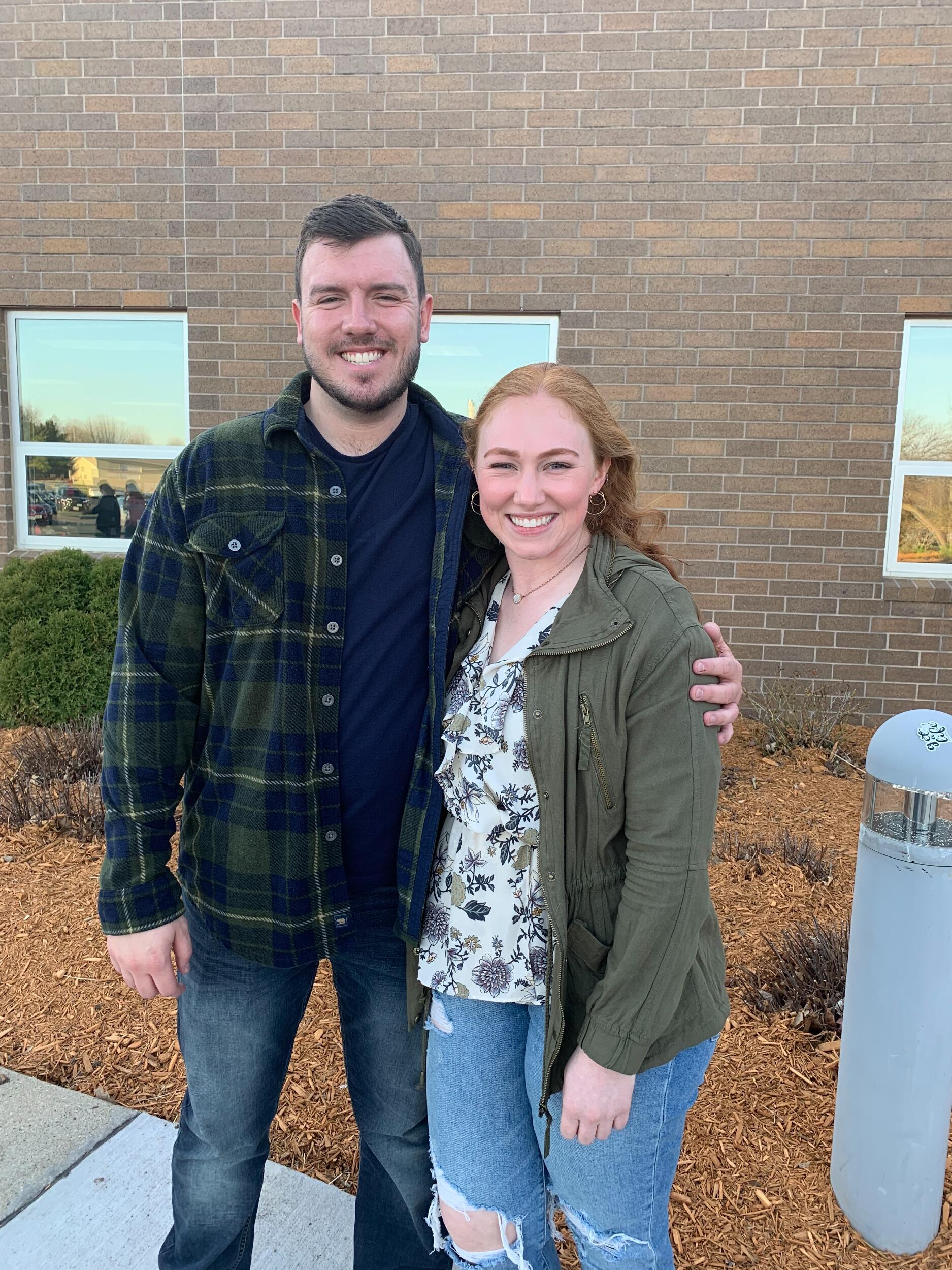 1 month into dating and spending time at the place they met (Lutheran Church of Hope)