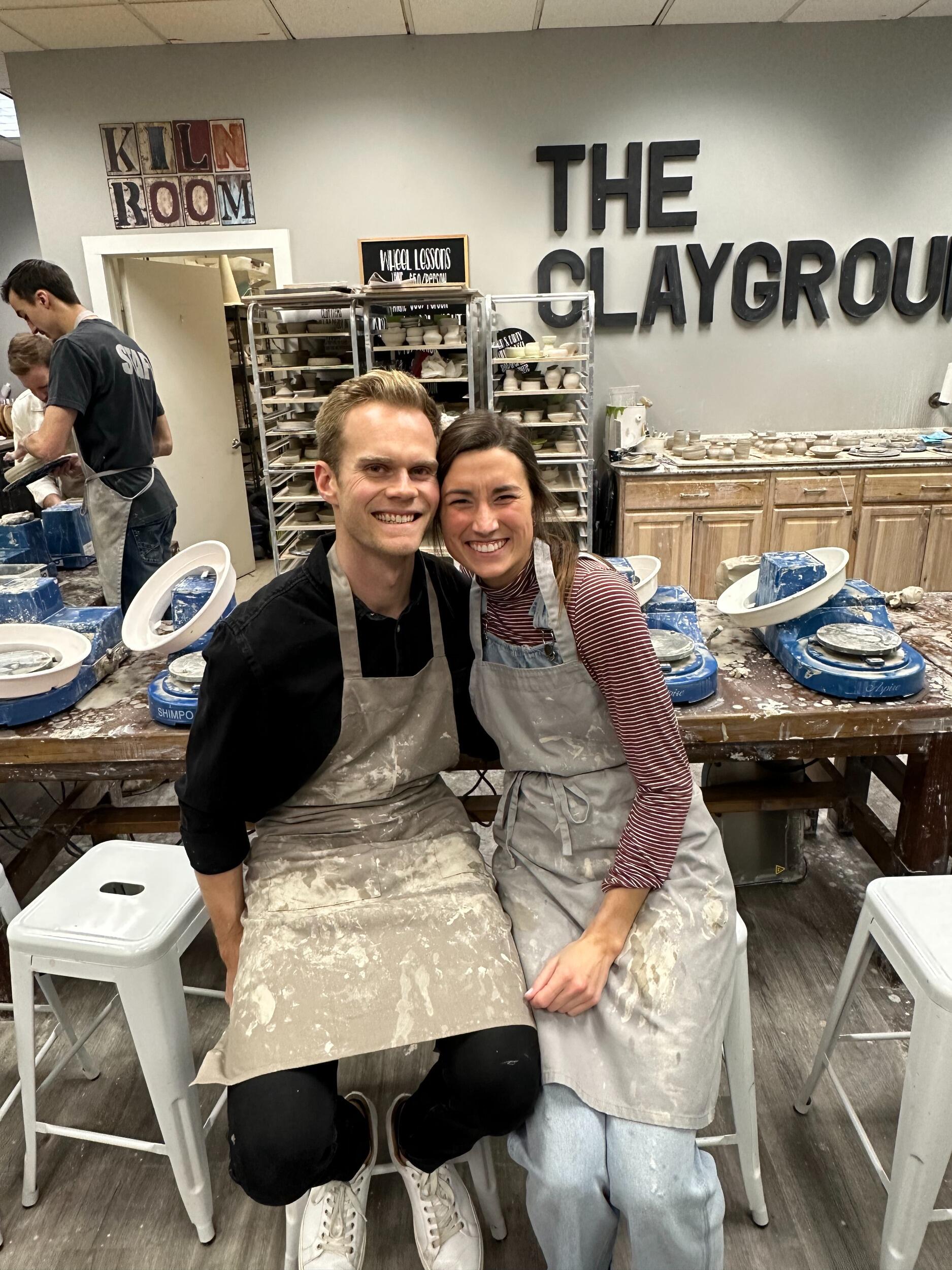 Made some pottery together!!
