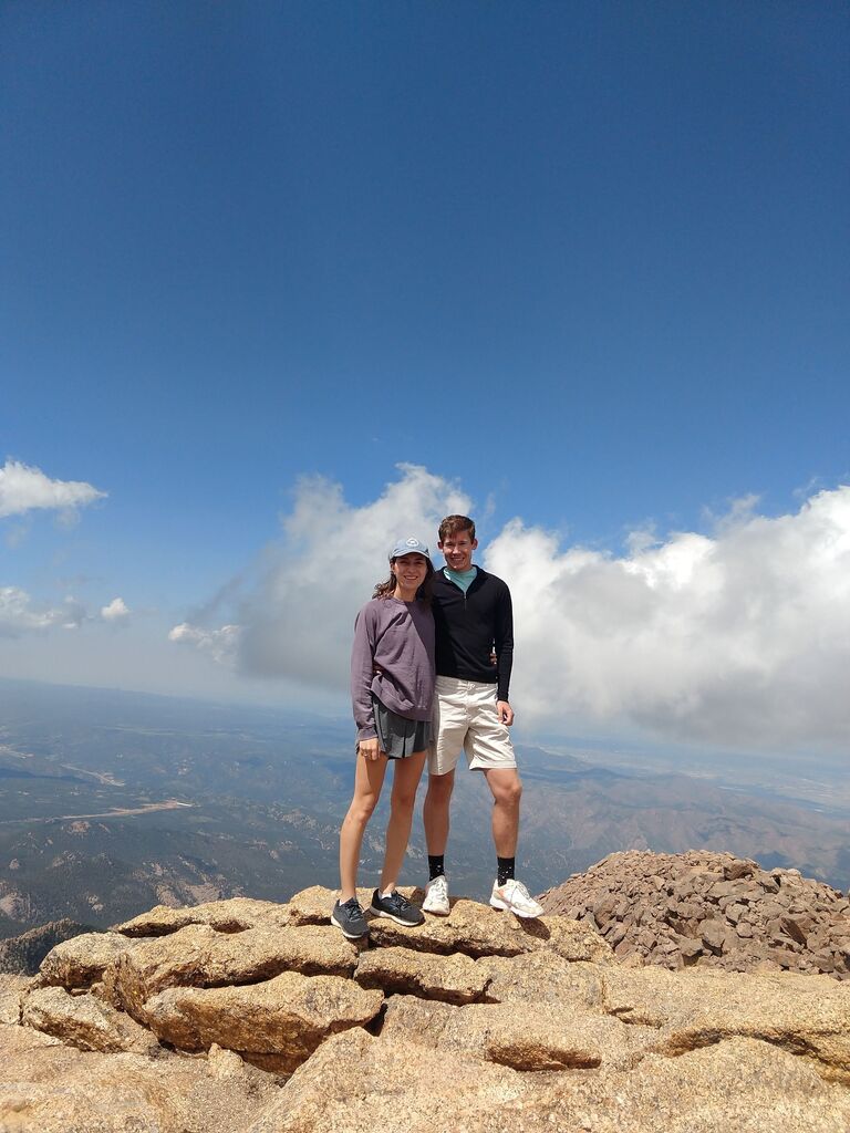First trip together in Colorado, July 2021. We had many adventures on this trip in Breckenridge, Colorado Springs, and this picture was taken on Pikes Peak