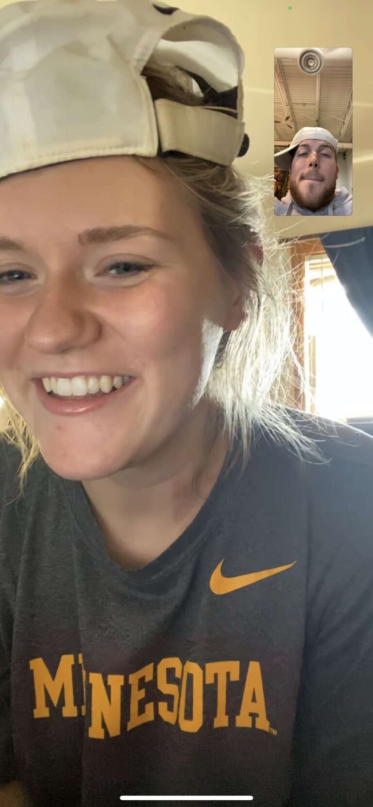 We met my senior year of college and it was especially hard because of COVID restrictions at St. Olaf. We had to facetime a lot of the time for health safety and softball guidelines. Kind of like long distance even though he was only about 40 minutes away. I knew that we could make it work though.