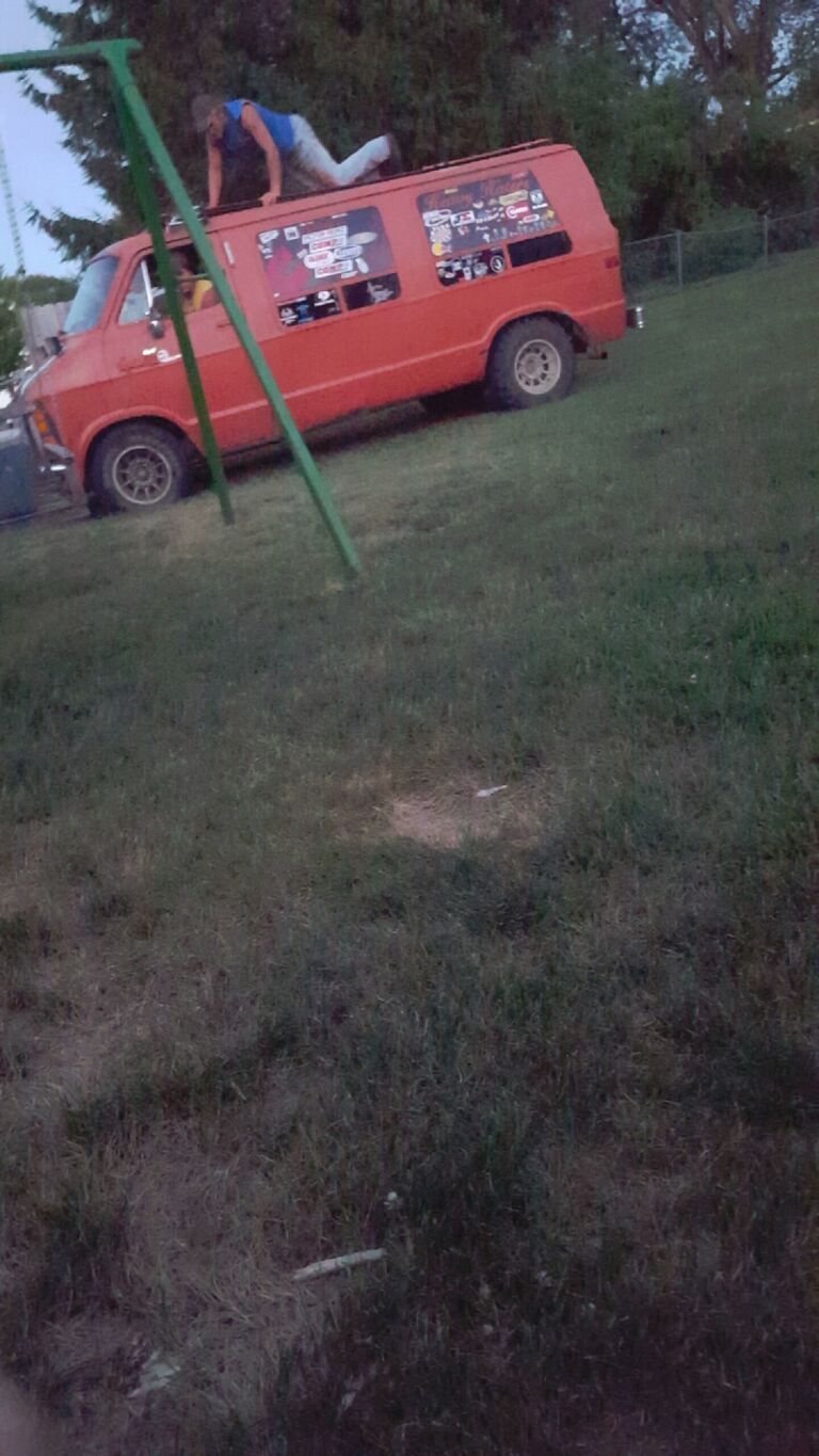 Fun times in the orange van!