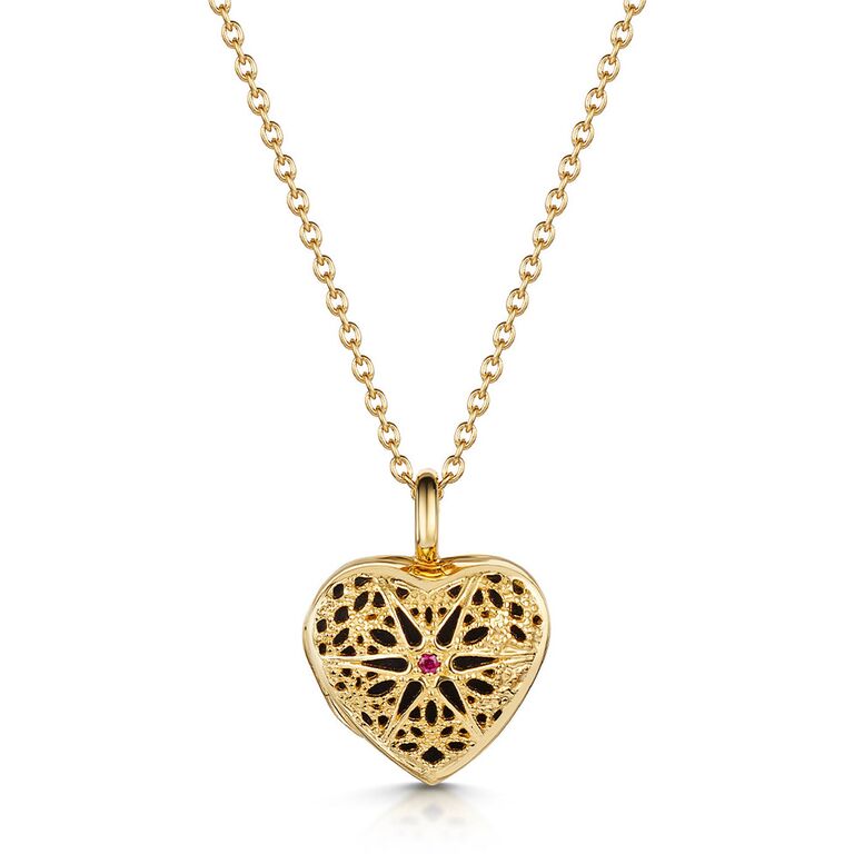 Gold heart locket