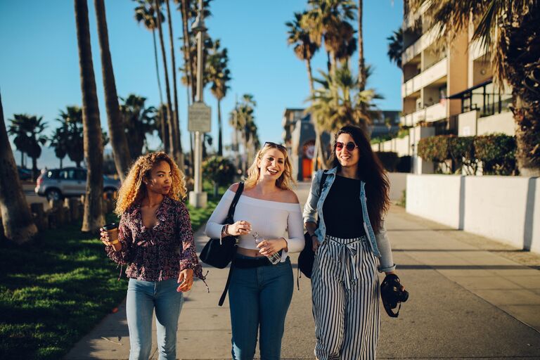 Los Angeles Bachelorette Party exploring Venice Beach