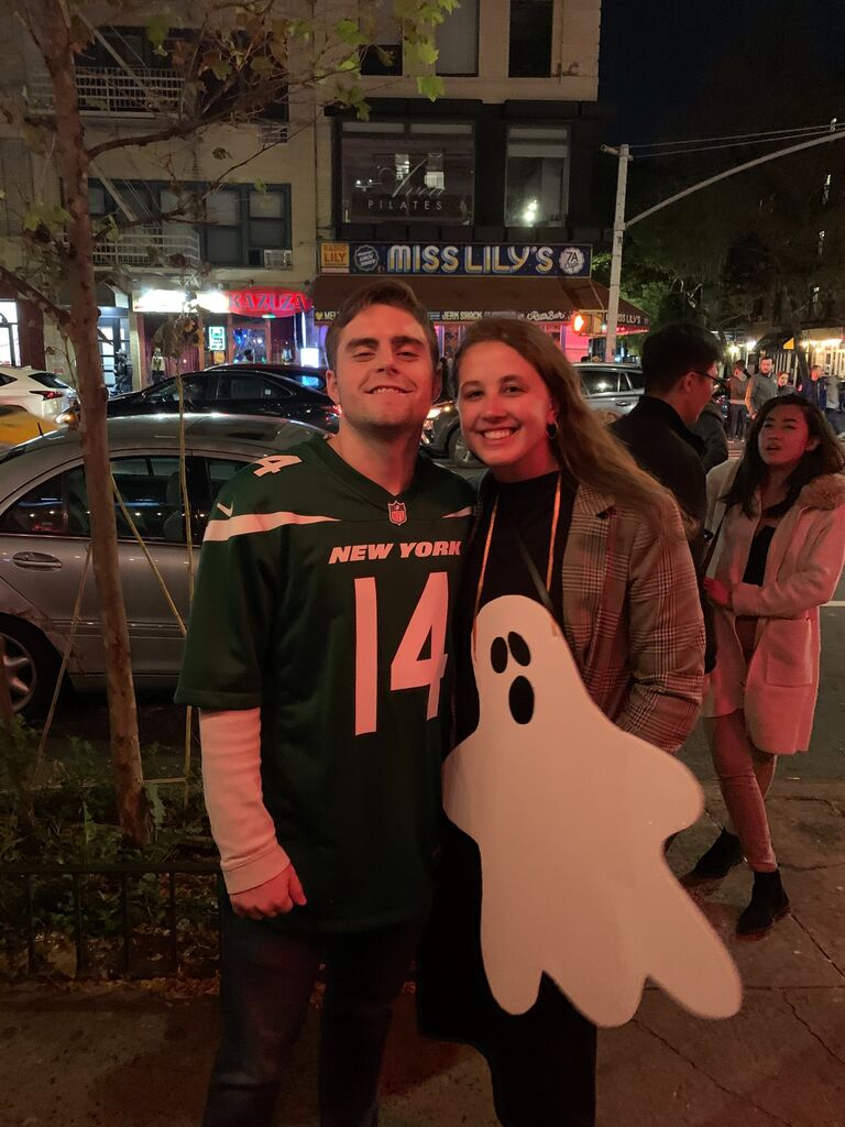 Steve's birthday party and our first halloween couples costume