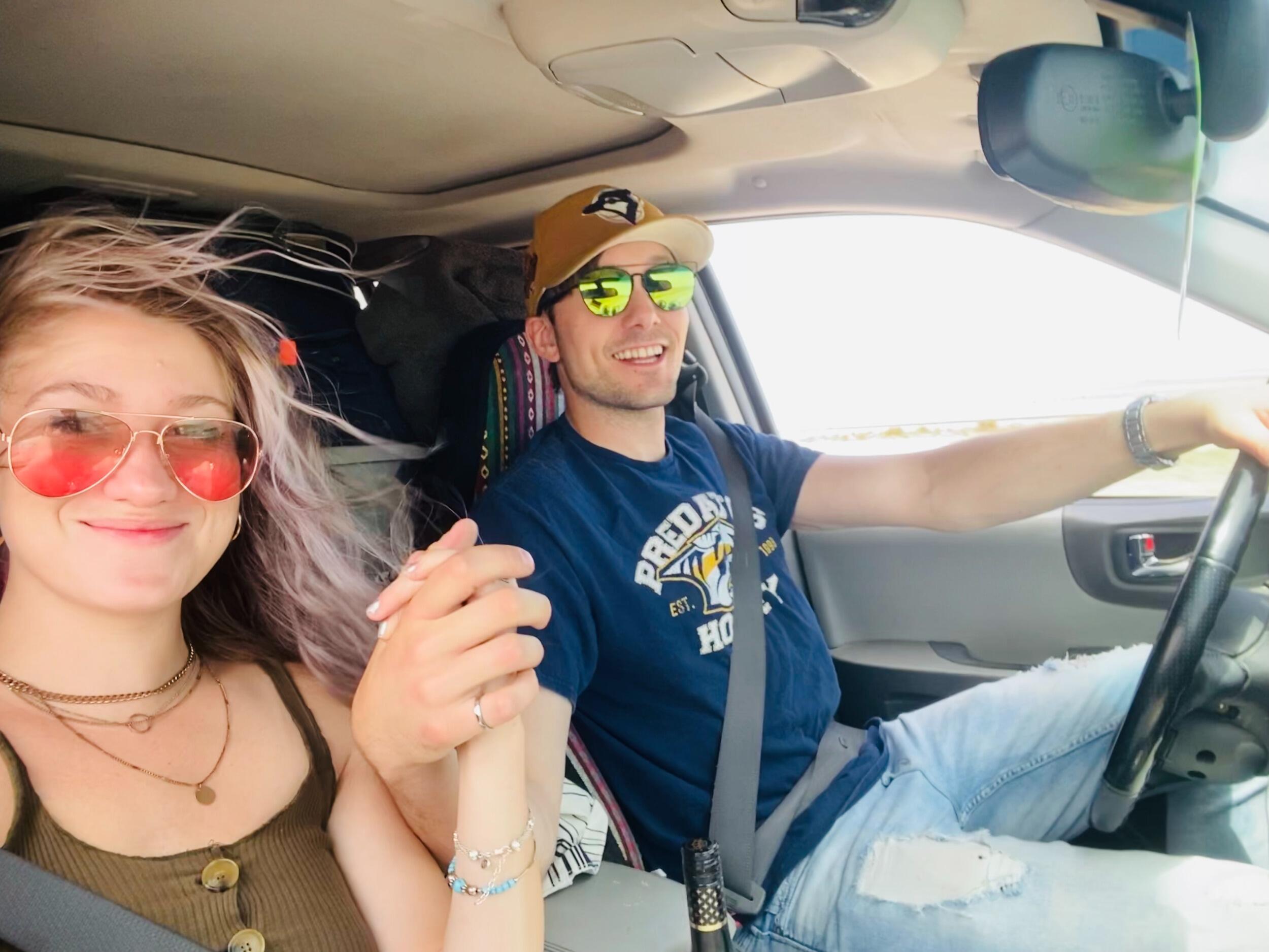 Ave and Cole hit the road (in the dead of summer with a loaded down car and no AC)